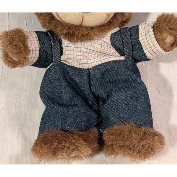 Soft Things Bear Plush Teddy Freckles Jeans Stuffed Animal Overalls Country Vtg - Picture 11 of 14
